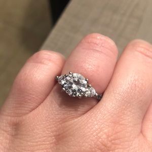 3 stone Crystal ring